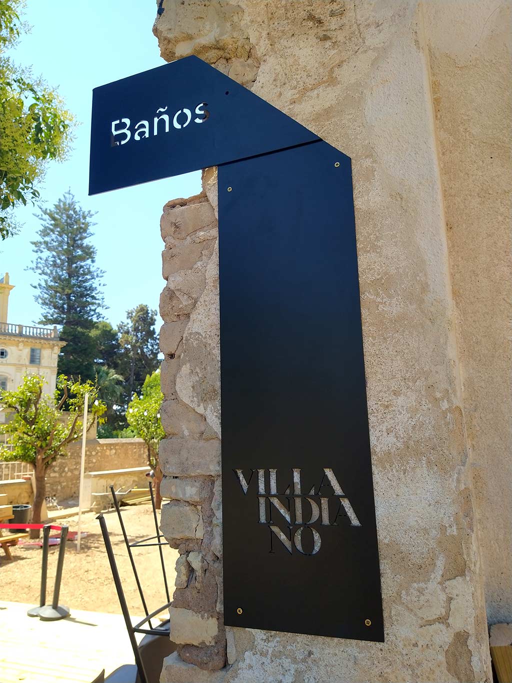 Villaindiano Panel de hierro Señalizaciones
